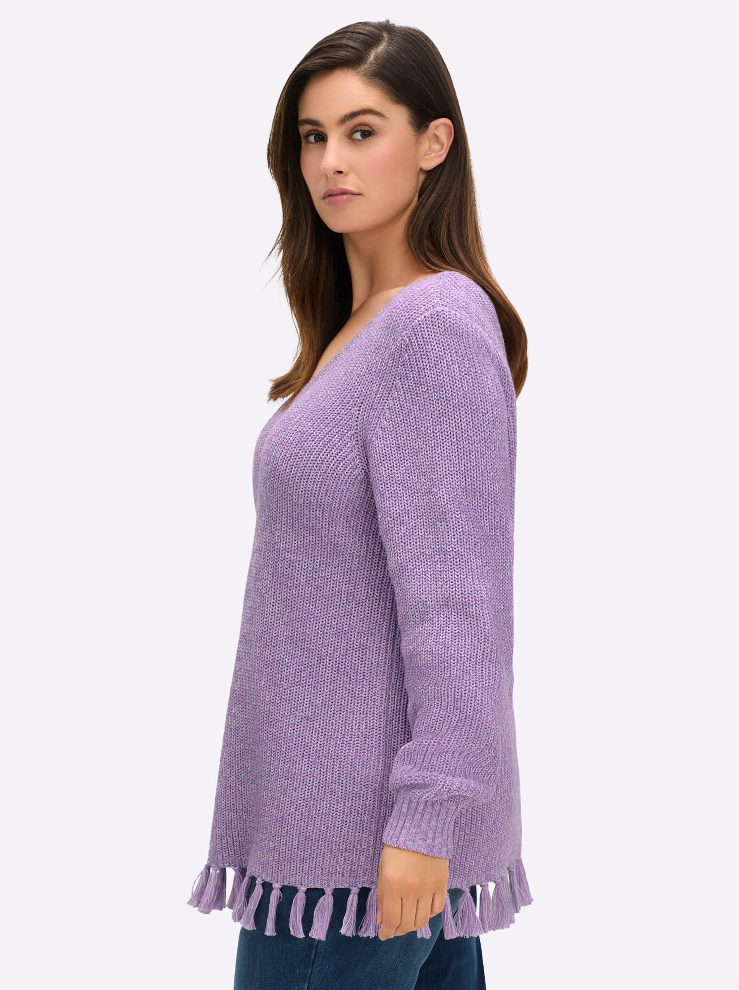 Thumbnail - V-Ausschnitt-Pullover