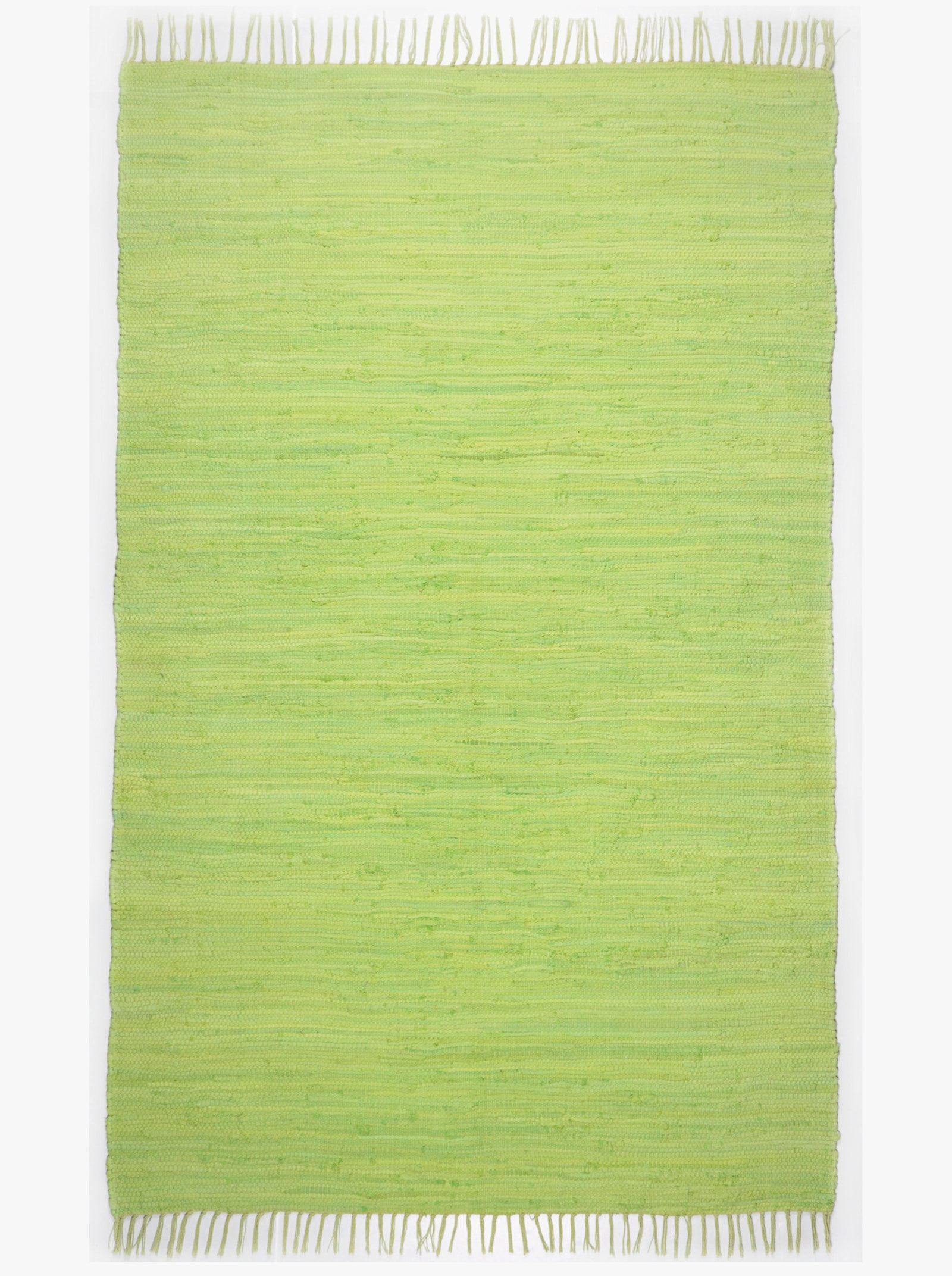 Theko Handwebteppich - hellgrün