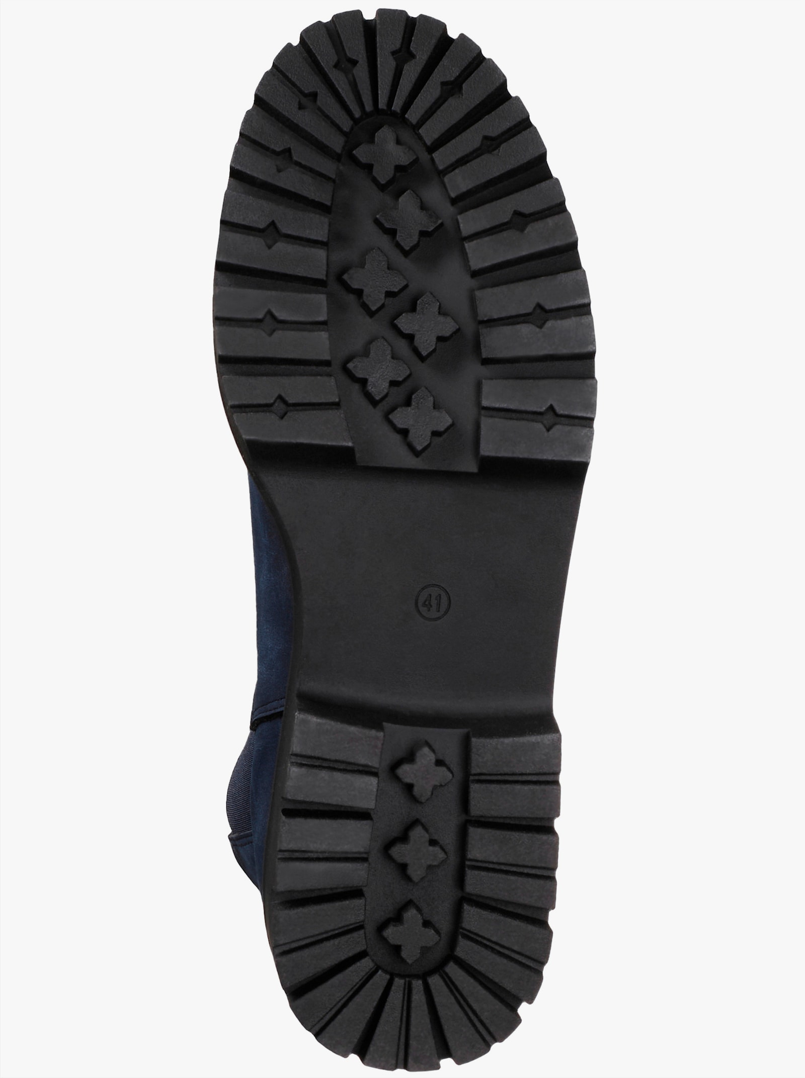 sheego Ankleboots aus Velourslederimitat - blau