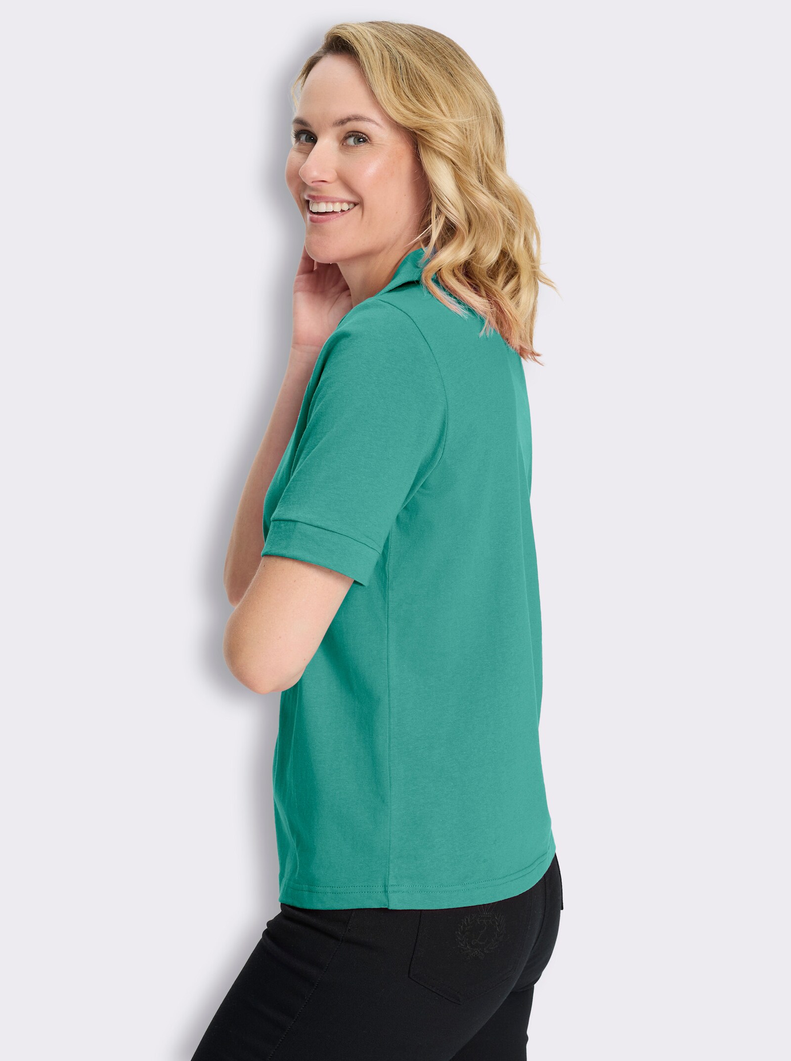 Poloshirt - smaragd