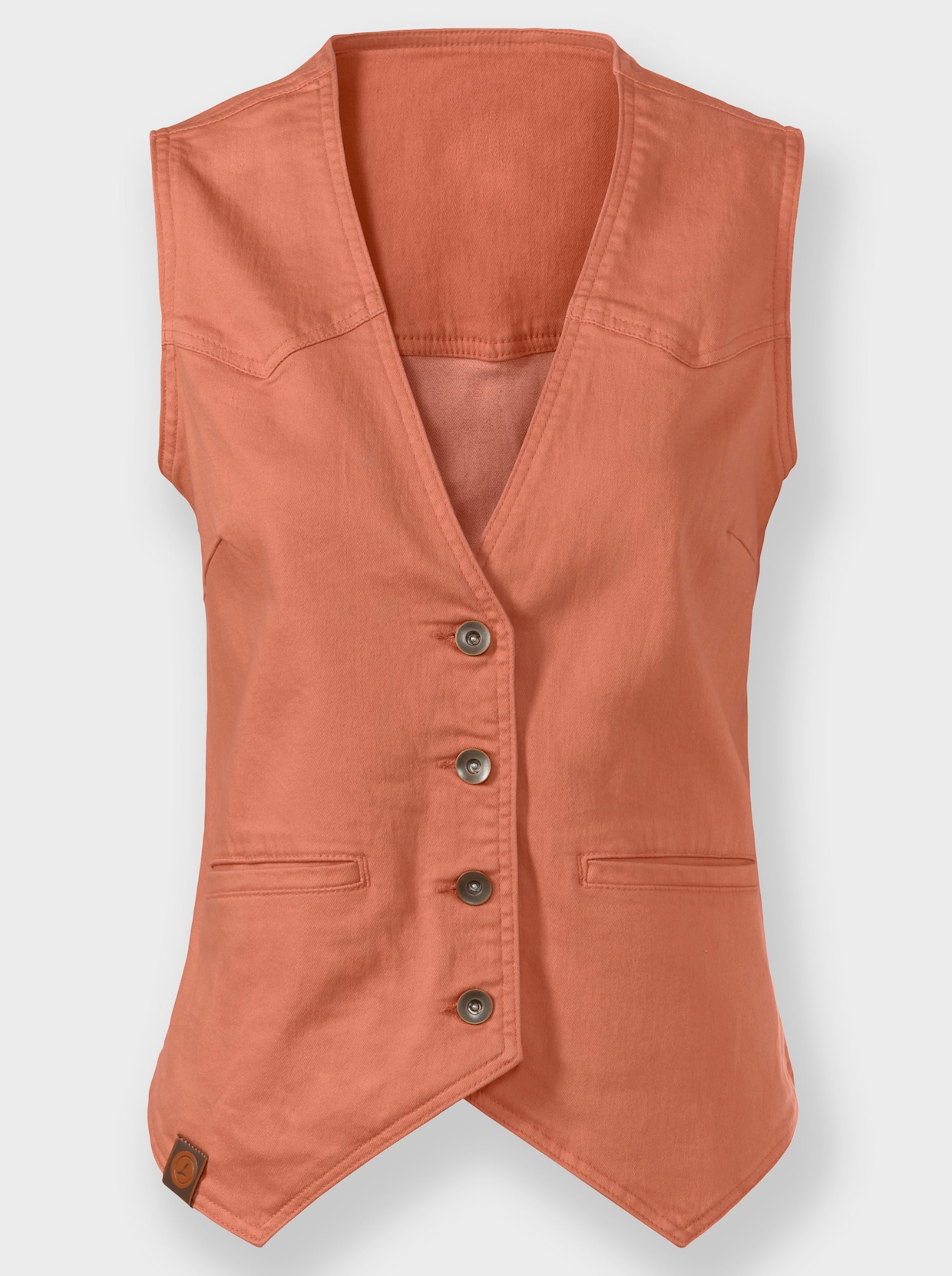 Jeansgilet - papaya