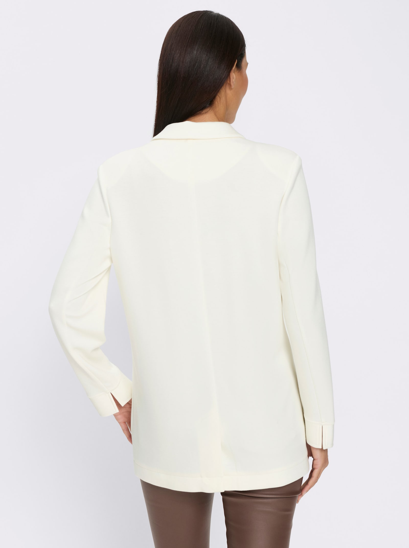 heine Jerseyblazer met reverskraag - ecru