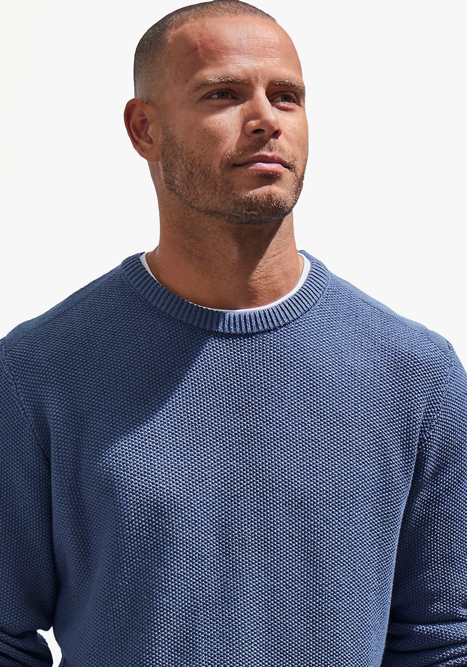 John Devin Strickpullover - blau