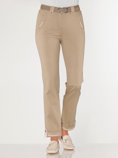 Schlupfjeans - beige