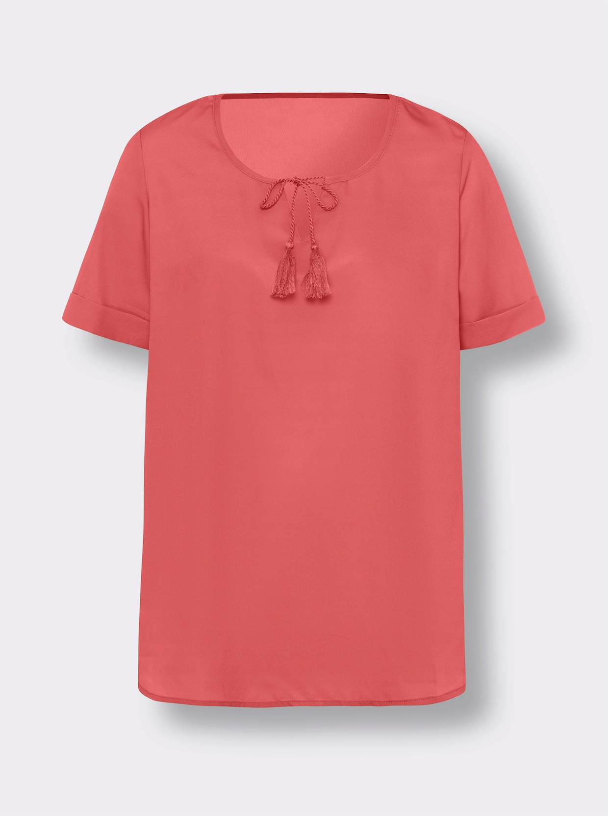 Longline blouse - koraal