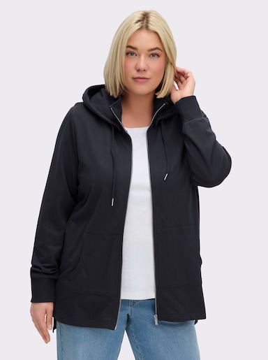 sheego Sweatjacke - tiefblau