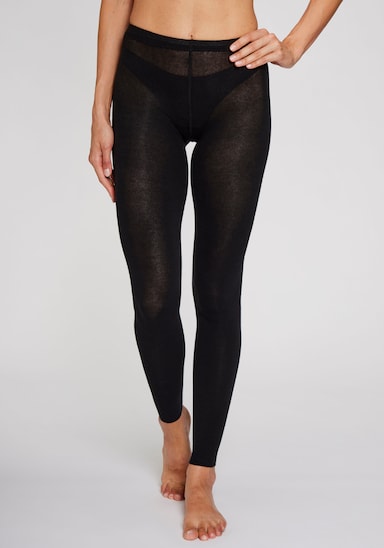 Lavana Strickstrumpfleggings - schwarz