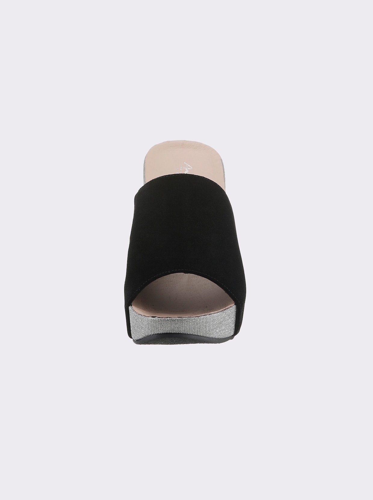 Andrea Conti slippers - zwart/metallic