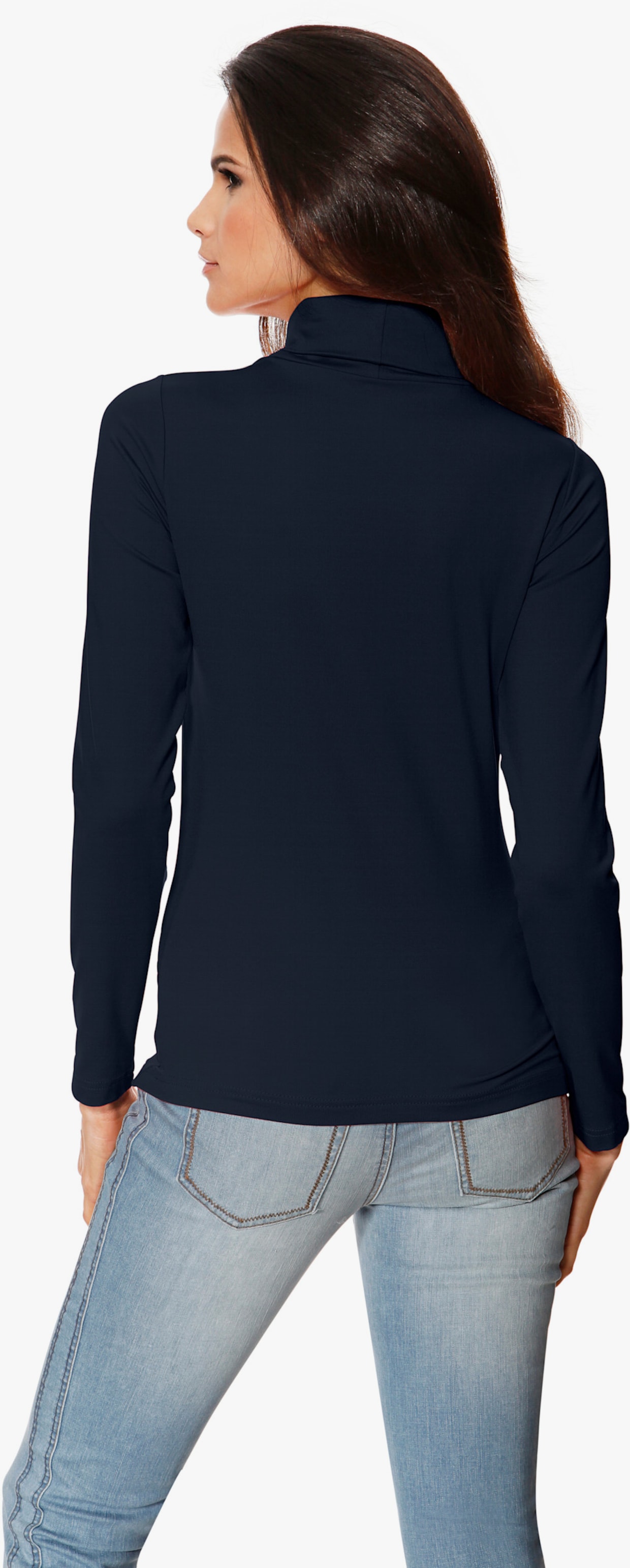 heine Shirt met rolkraag - marine