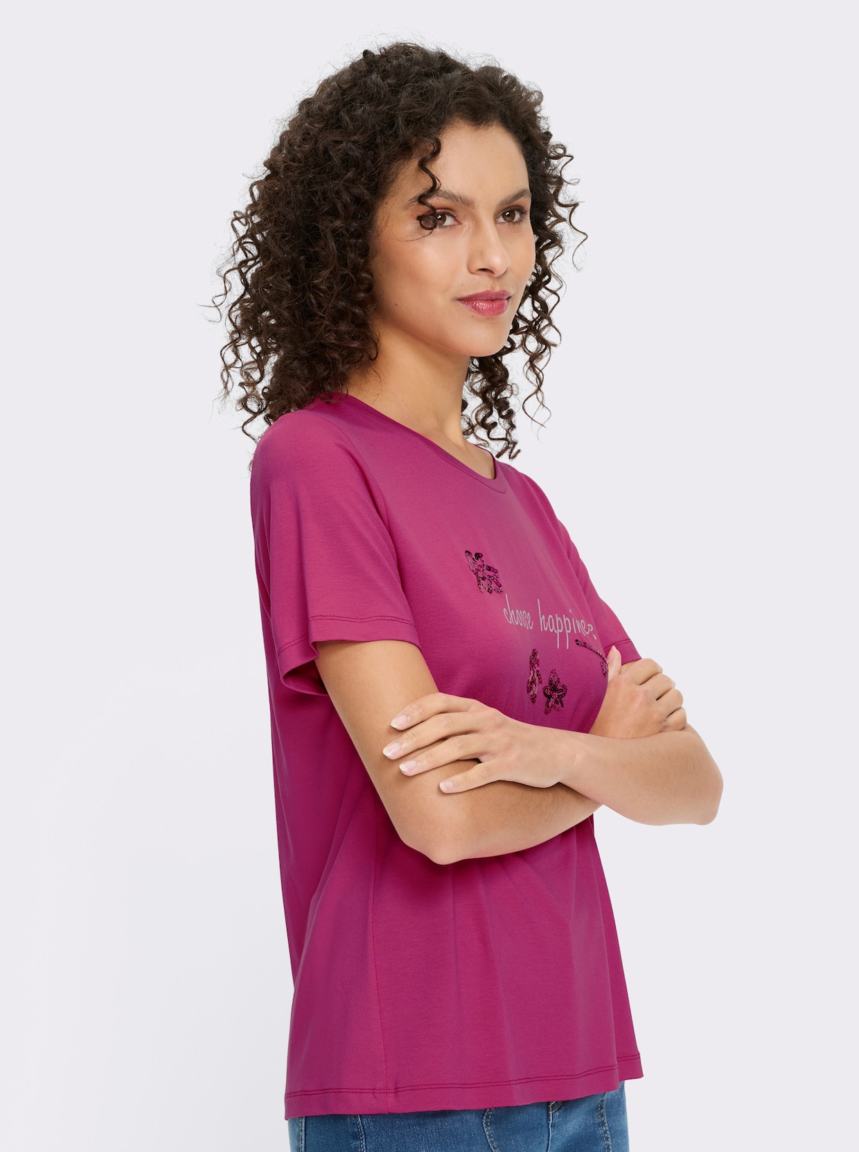 heine Kurzarmshirt - fuchsia