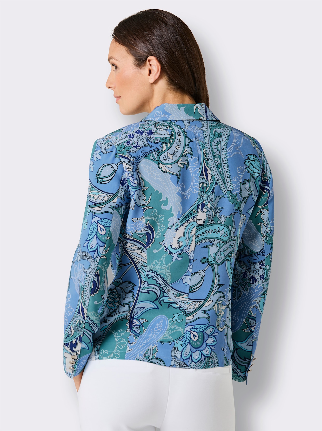 CREATION L PREMIUM Blazer - himmelblau-eisblau-bedruckt