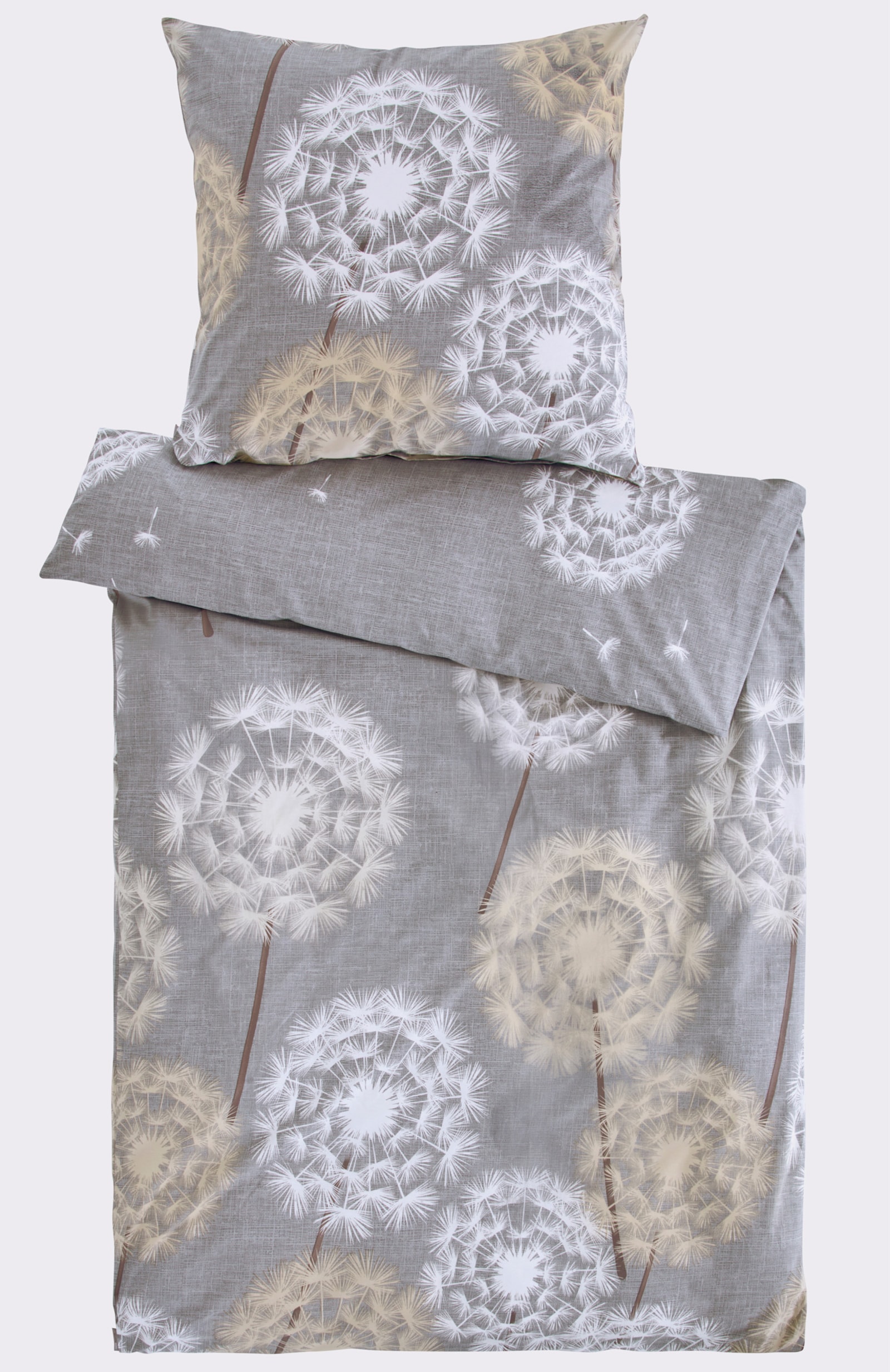 heine home Bettwäsche - steingrau-sand-bedruckt