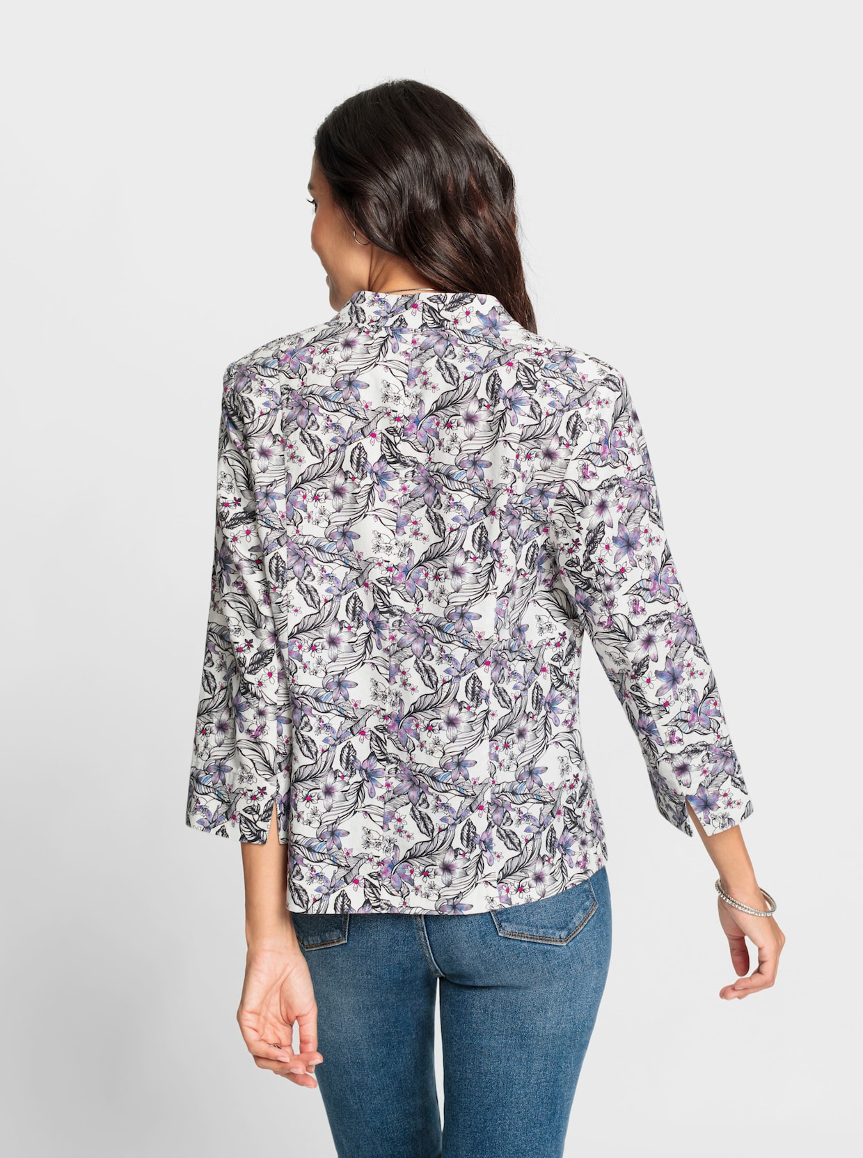 Blazer - orchidee-ecru-bedruckt