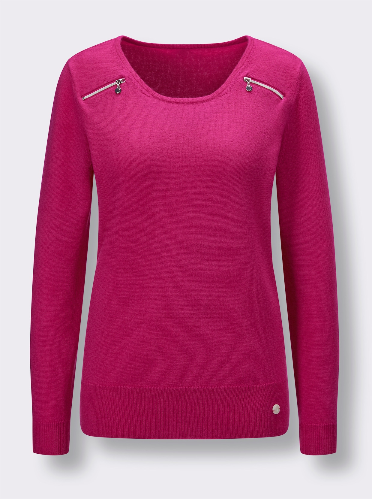 CREATION L PREMIUM Pullover van kasjmier en merino - pink