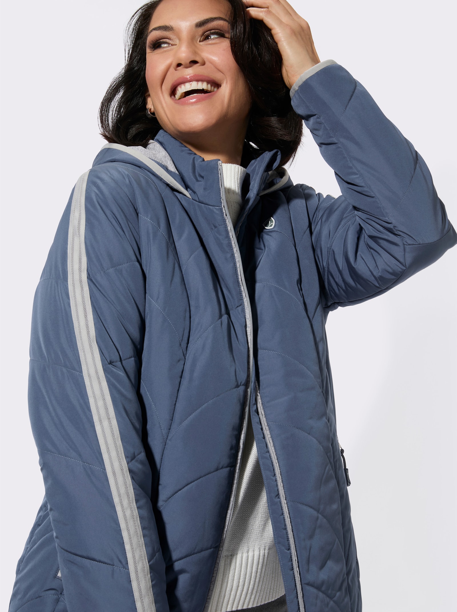 Steppjacke mit Innentasche - rauchblau