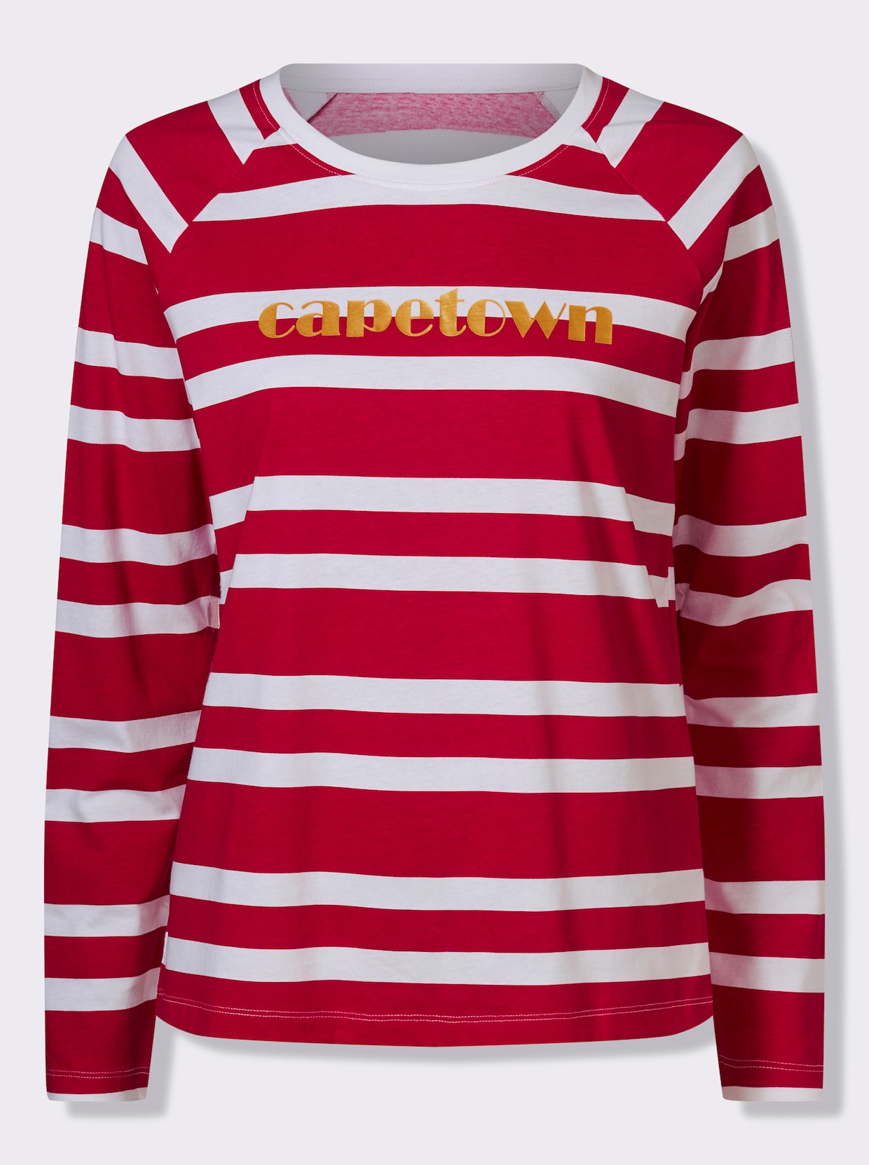 Streifenshirt - rot-weiß-geringelt
