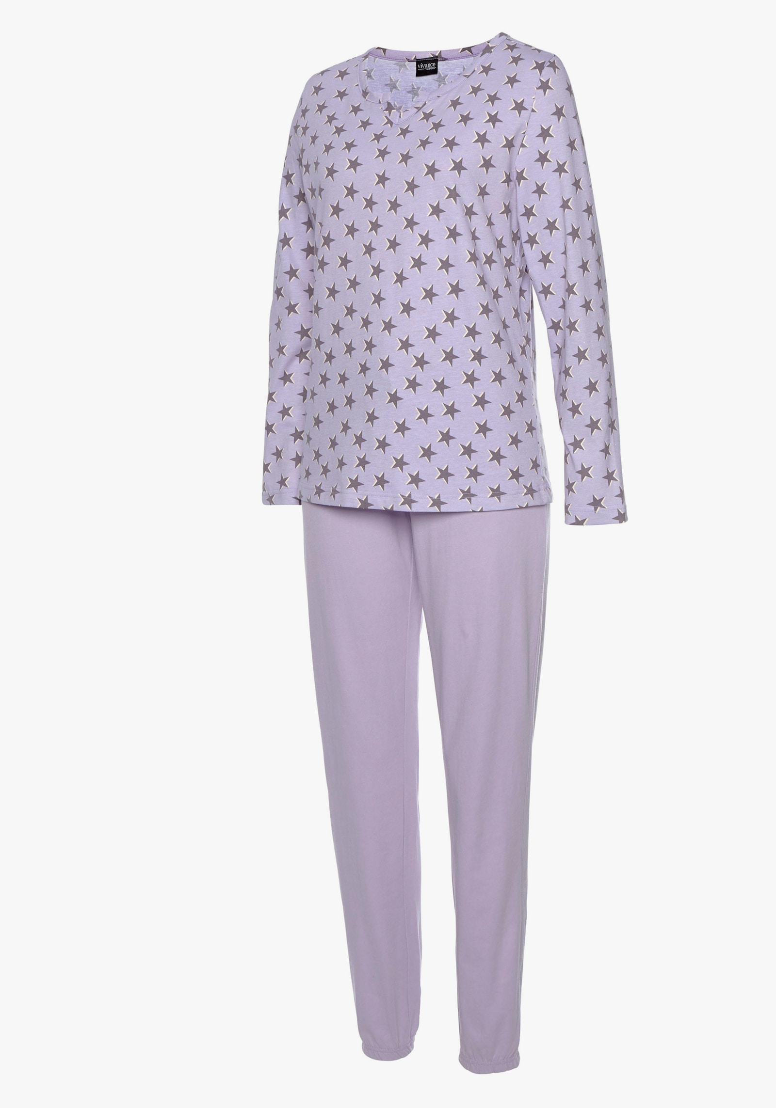 Vivance Dreams Pyjama - parme, noir