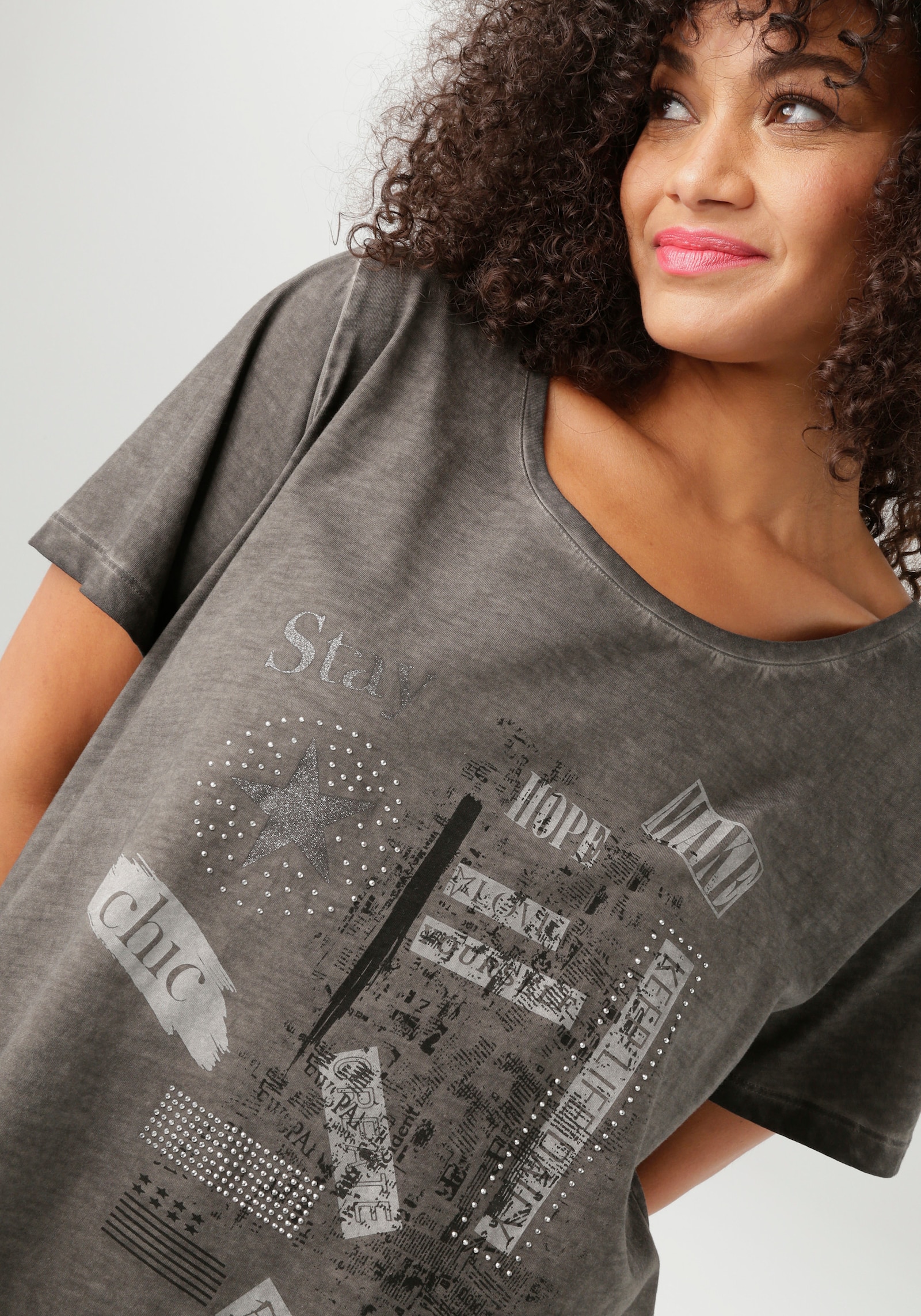 Aniston PLUS T-Shirt - anthrazit