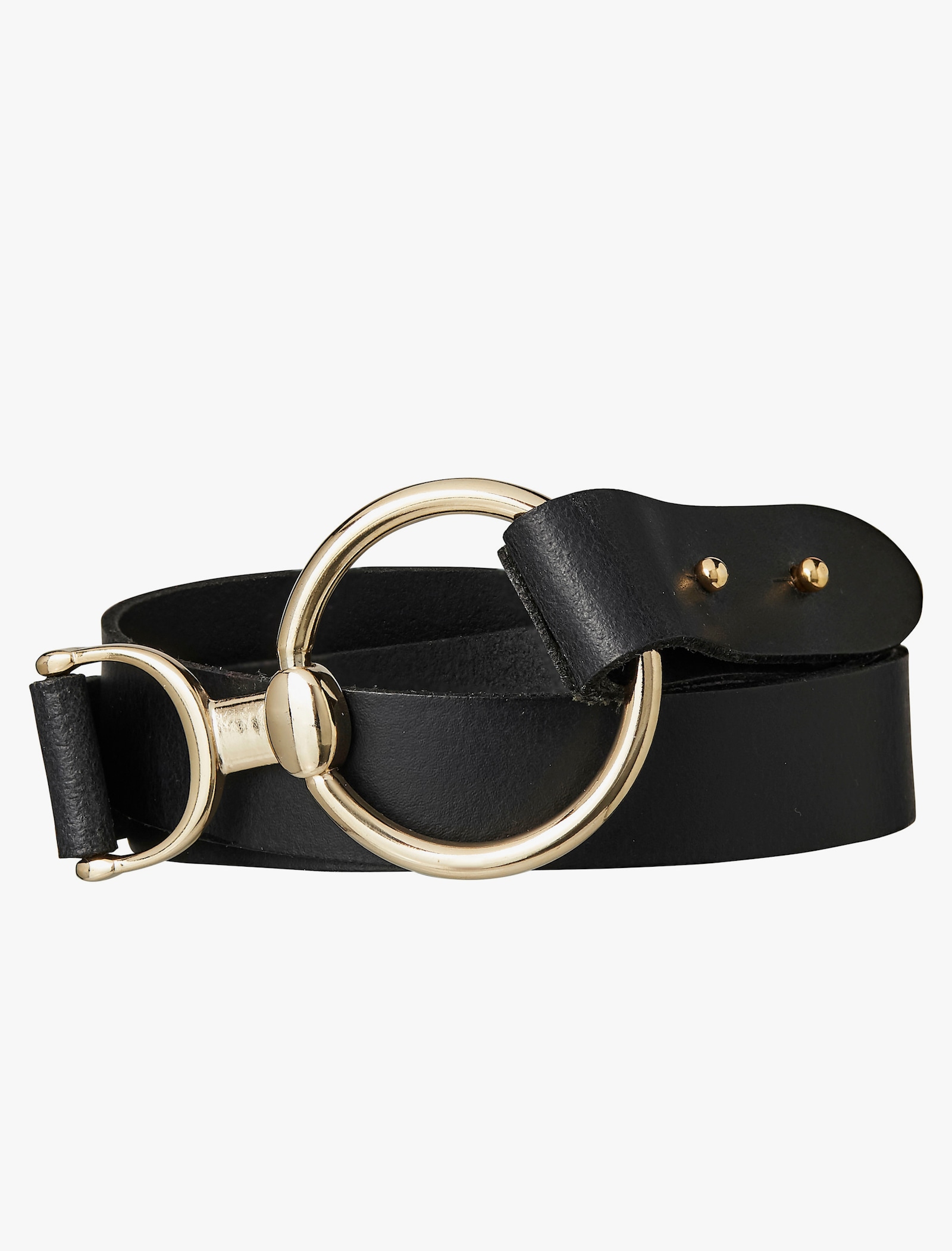 sheego Taillengürtel mit goldfarbener Schnalle - schwarz
