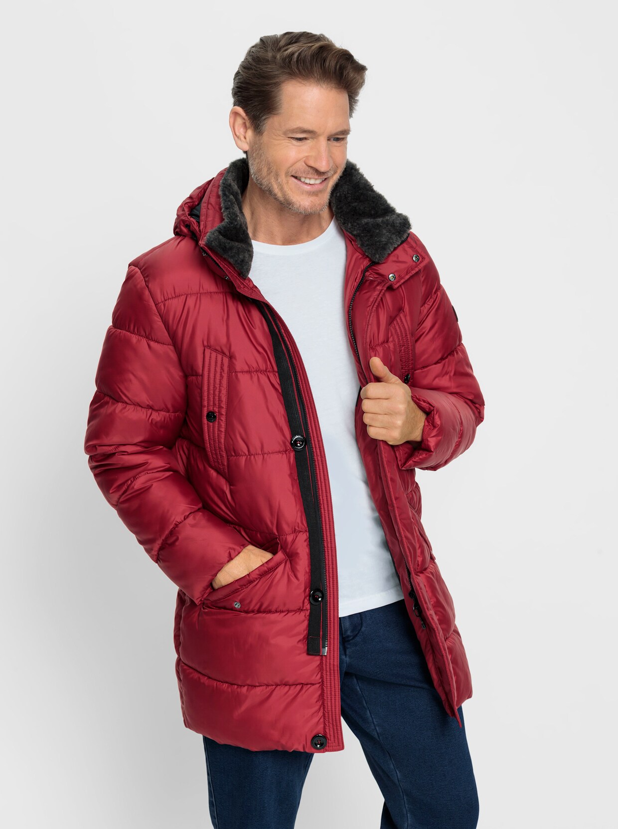 New Canadian Longjacke - dunkelrot