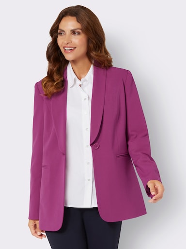 Blazer in langer Form - magenta