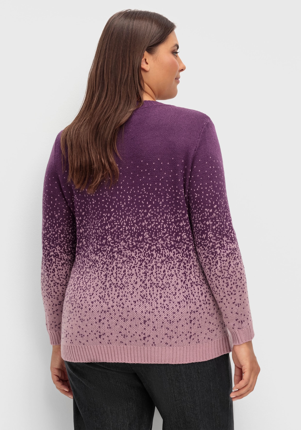 Jacquardpullover - traube-gemustert