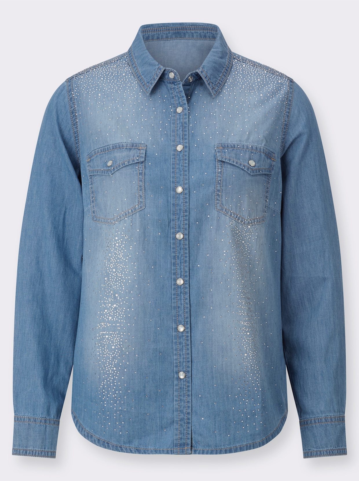 Jeansbluse - blue-bleached