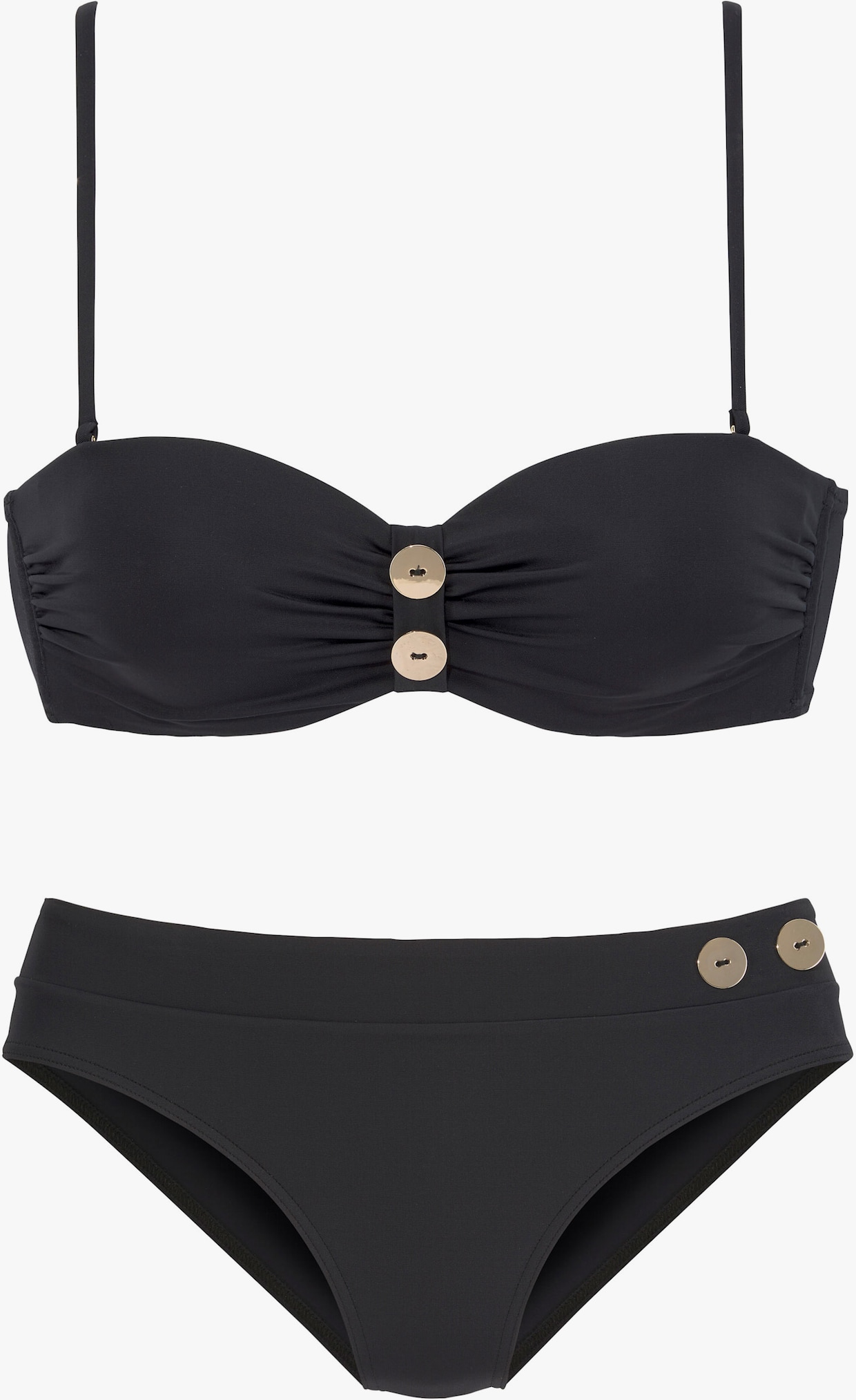 Vivance Bügel-Bandeau-Bikini - schwarz