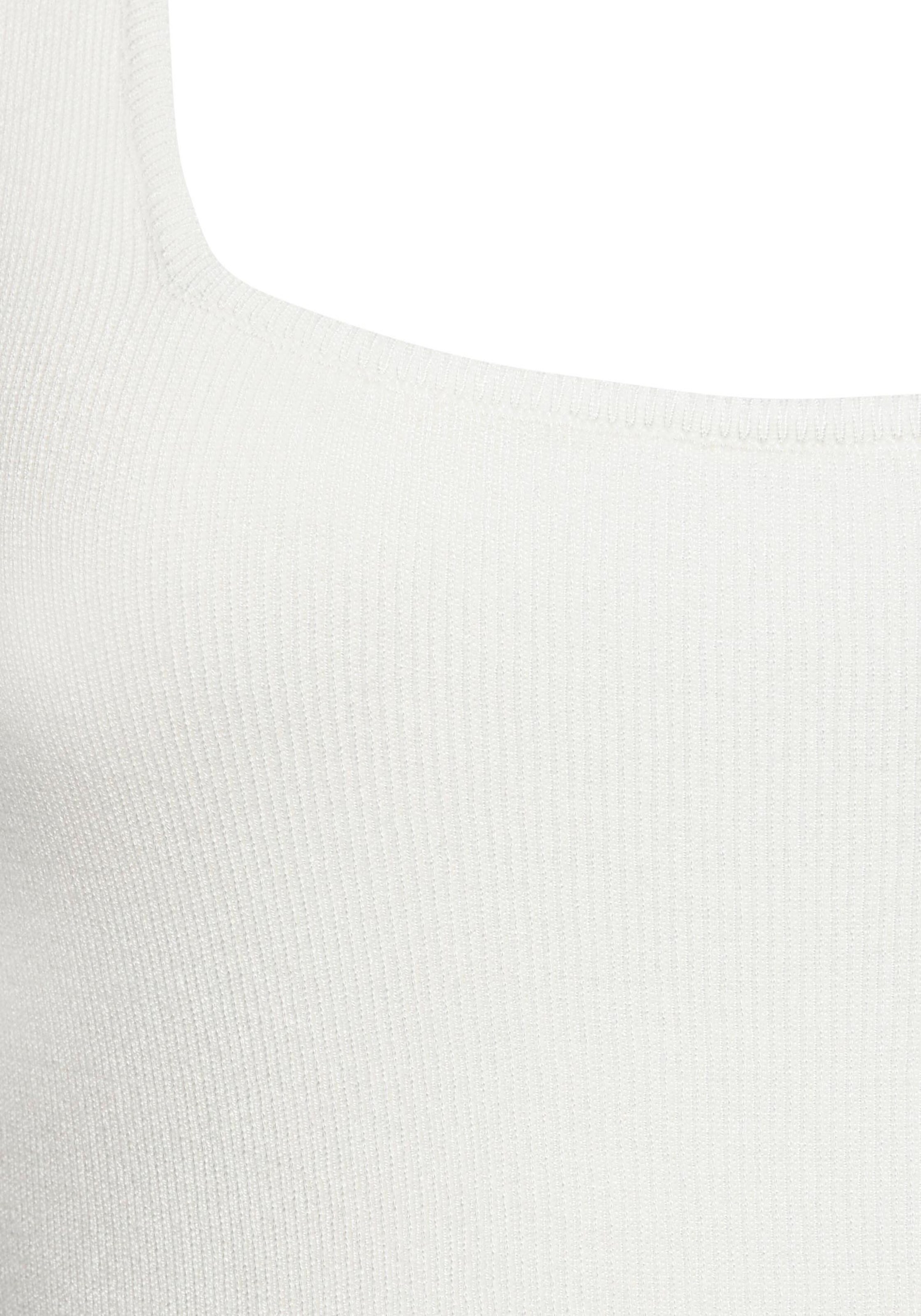 Damenmode Shirts Vivance Stricktop in weiß 