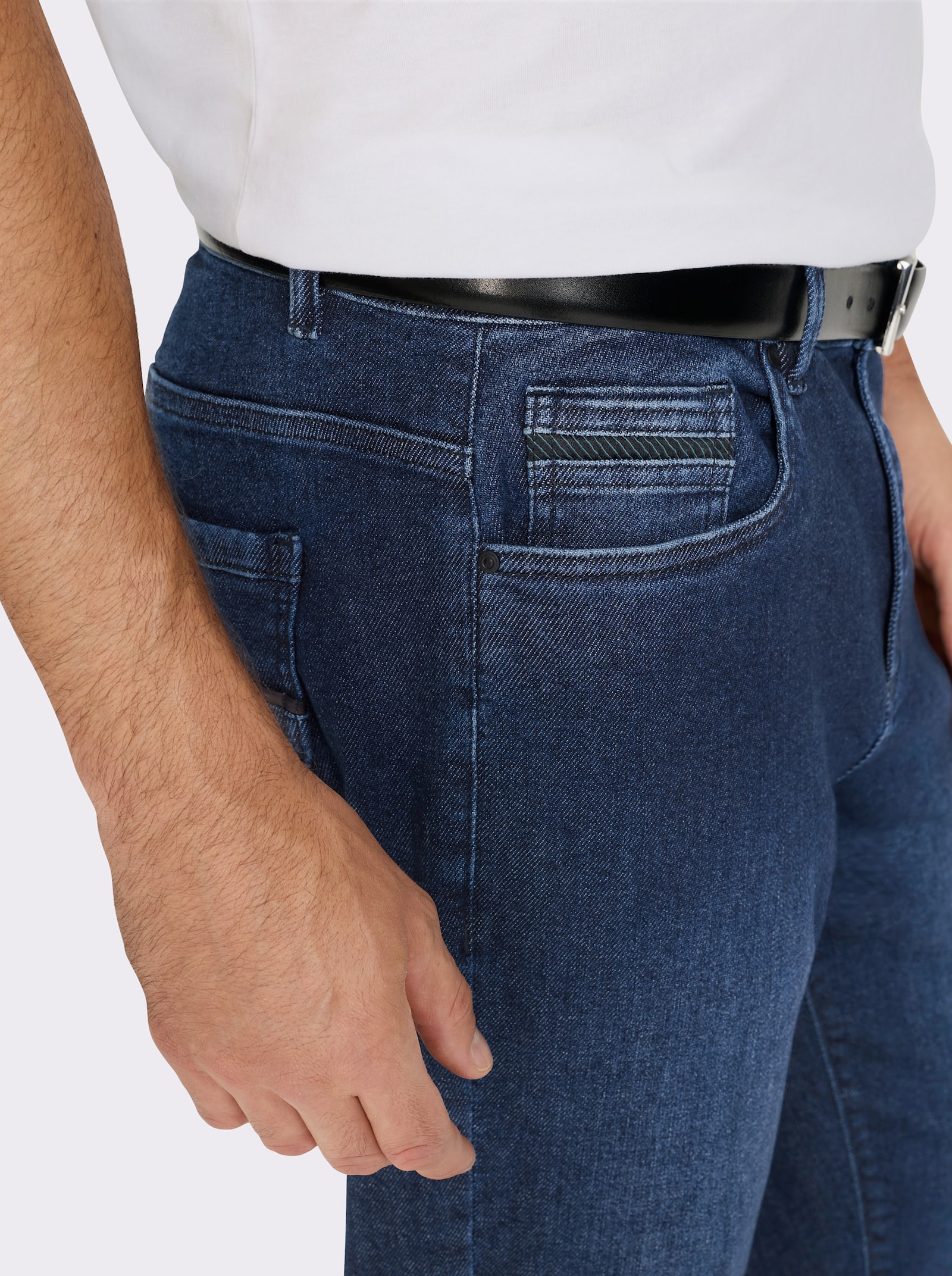 Marco Donati 5-Pocket-Jeans in Baumwoll-Stretch-Qualität - blue-stone-washed