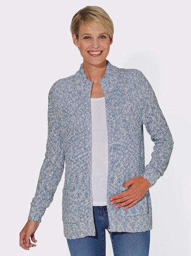 Strickjacke - bleu-meliert