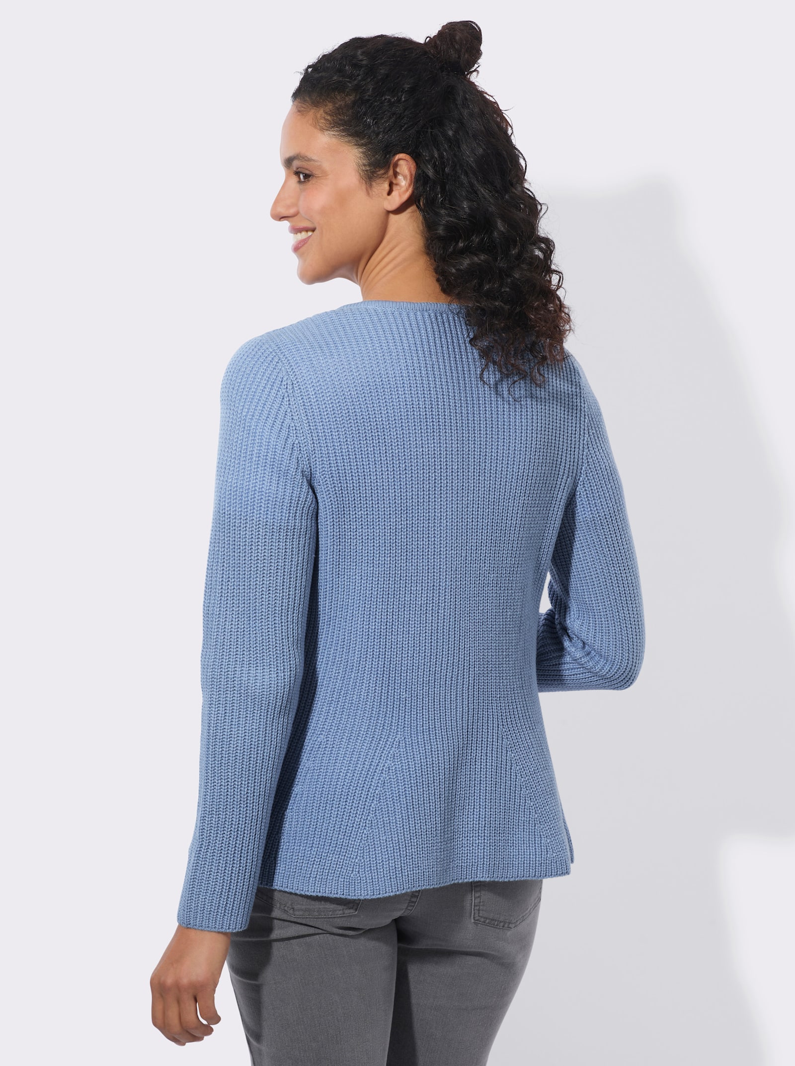 Strickjacke in weicher Qualität - bleu