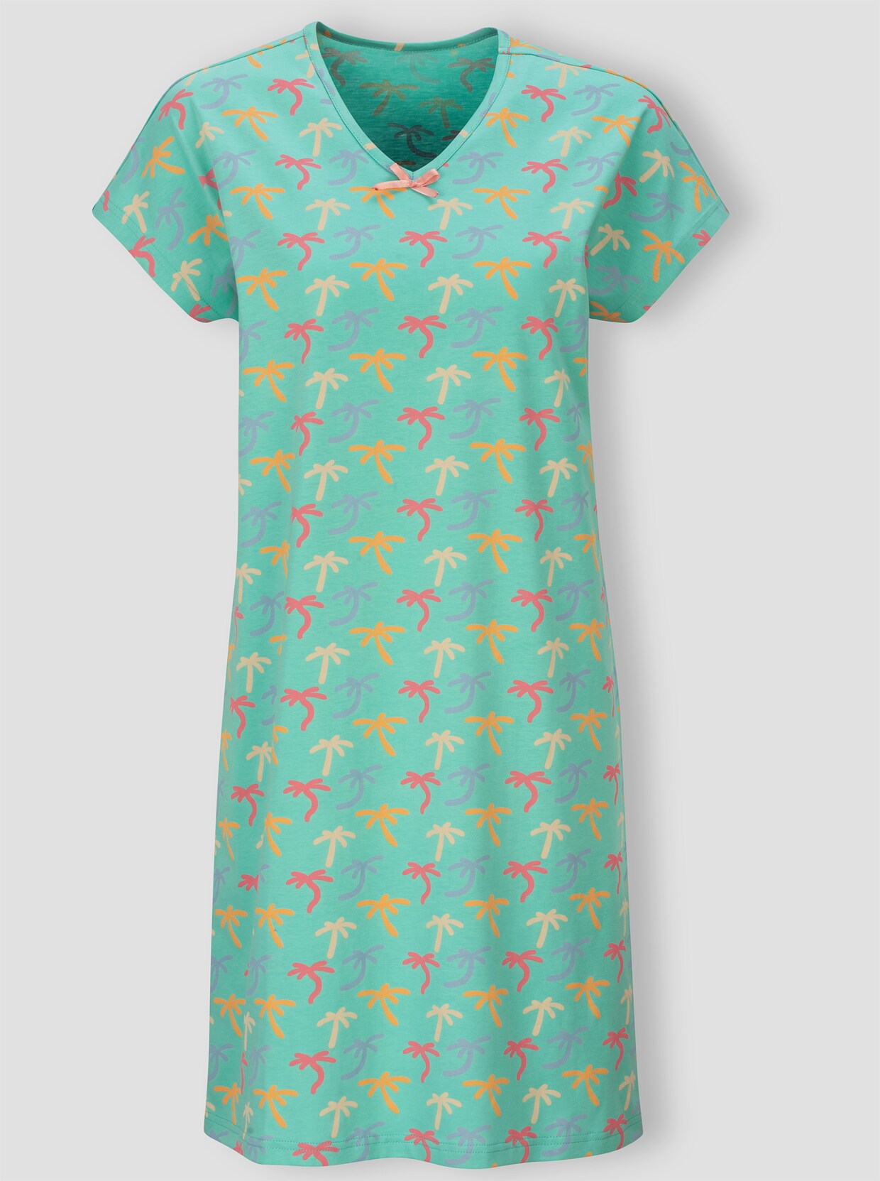wäschepur Sleepshirts - blaugrün-gelb-bedruckt + flamingo