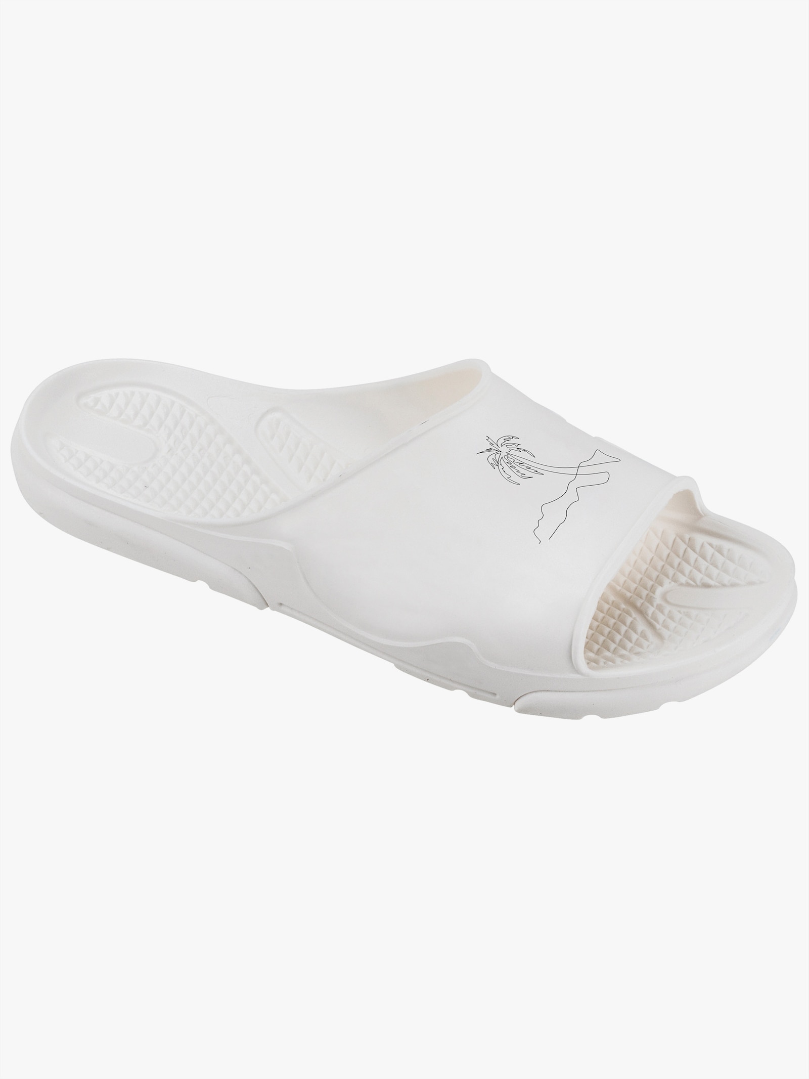 Fashy Badepantolette - weiß-bedruckt