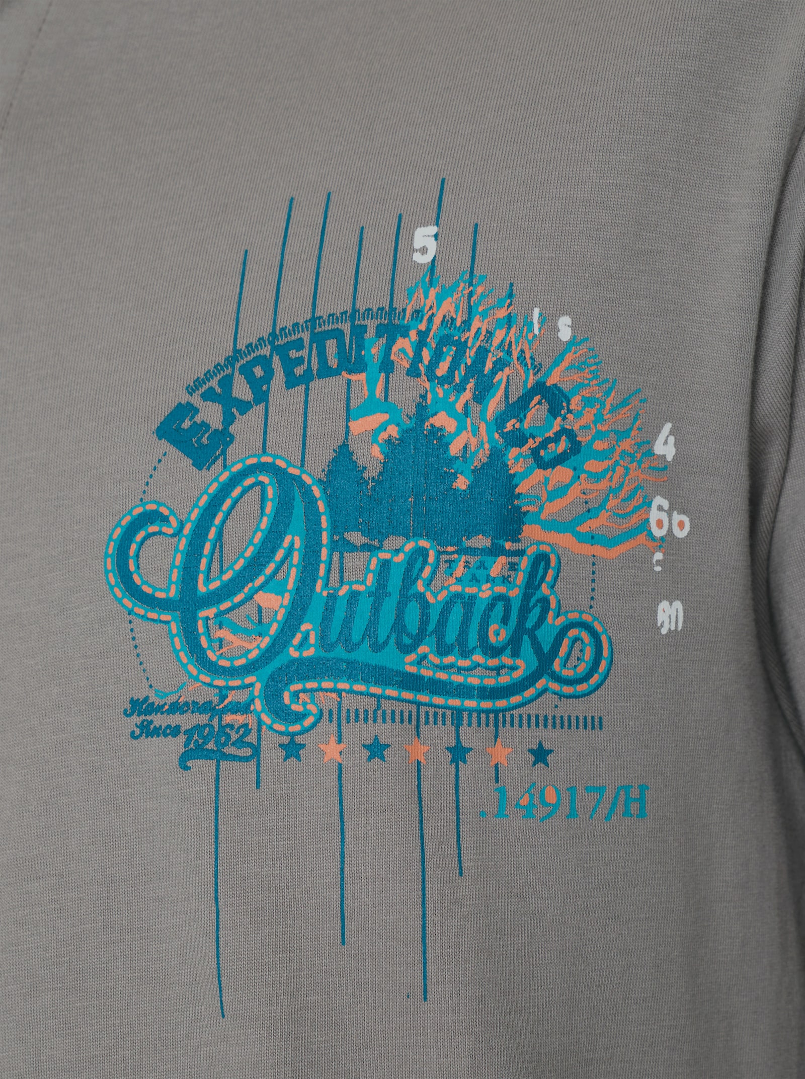 Langarmshirt mit Prints - grau-bedruckt