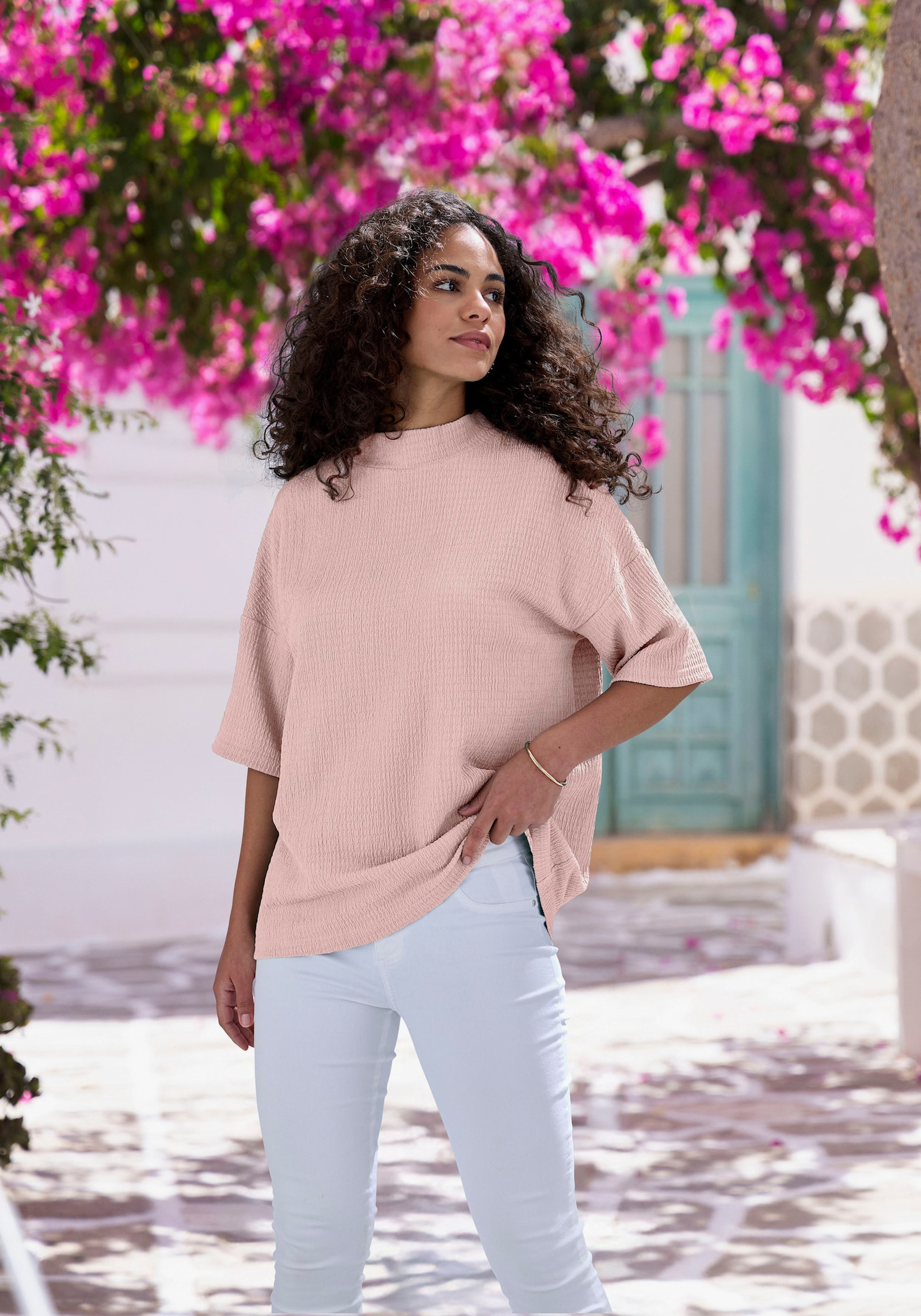LASCANA Kurzarmshirt - rosé