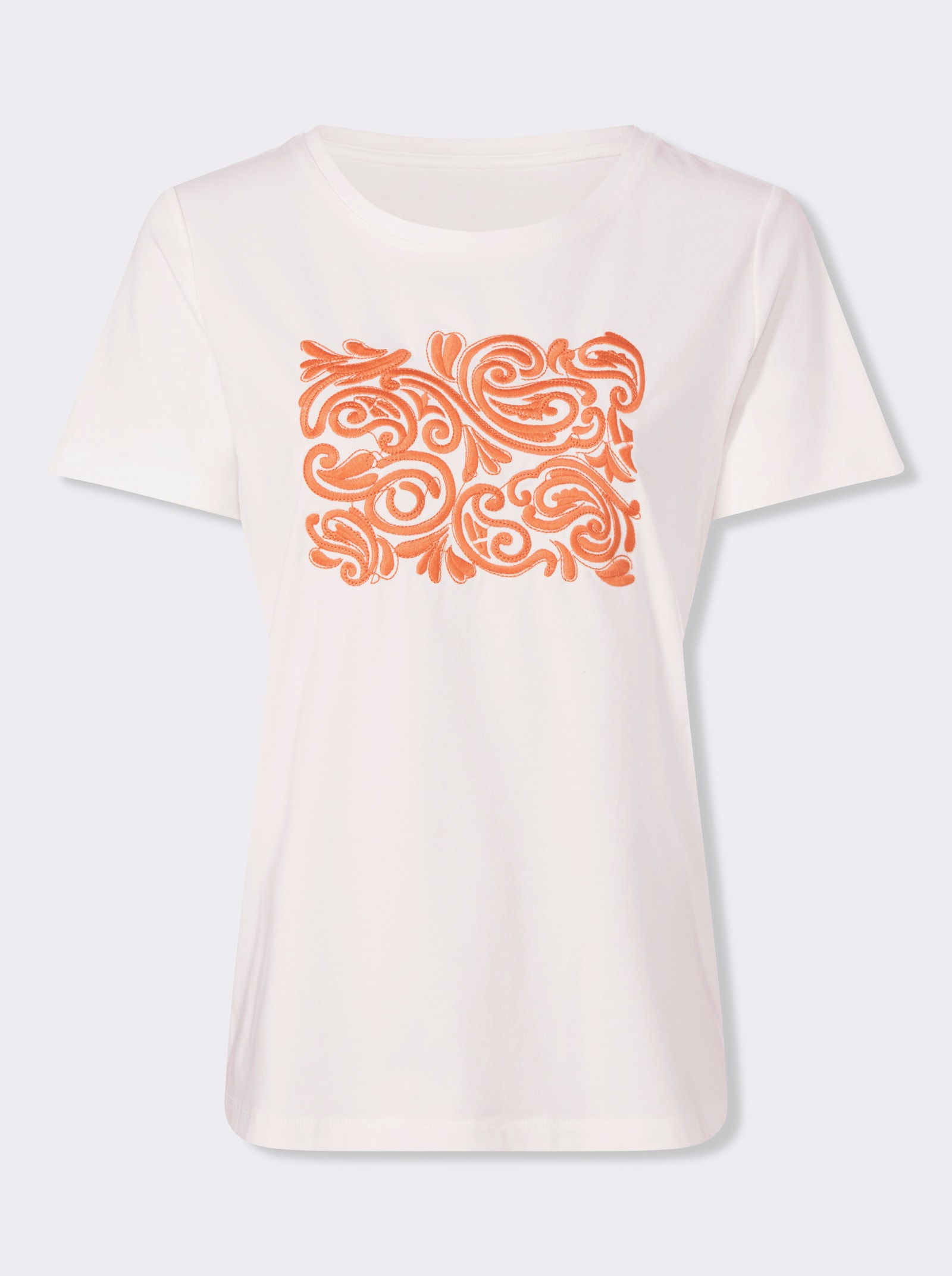 heine Kurzarmshirt - ecru-papaya