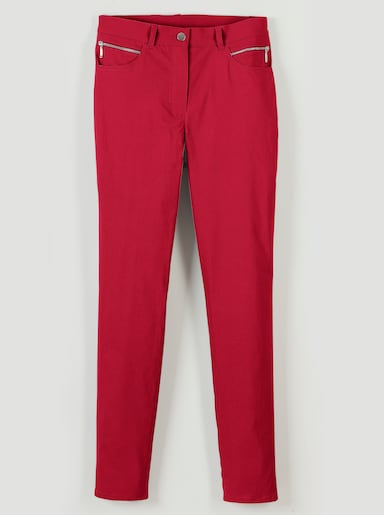 Stehmann Comfort line Stretch-Hose mit Zier-Taschen vorne - kirschrot
