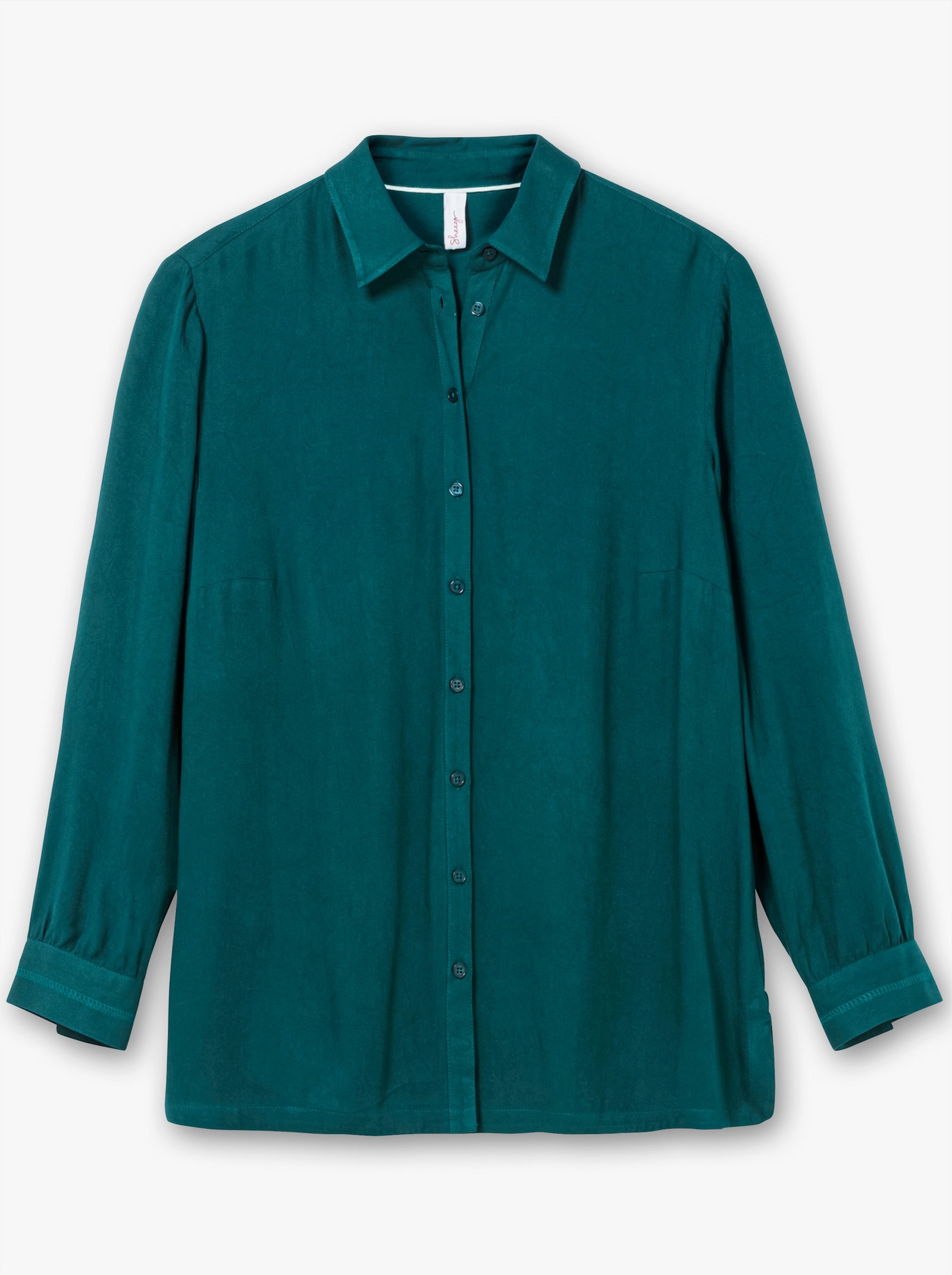 sheego Klassische Bluse aus Twillqualität - petrol