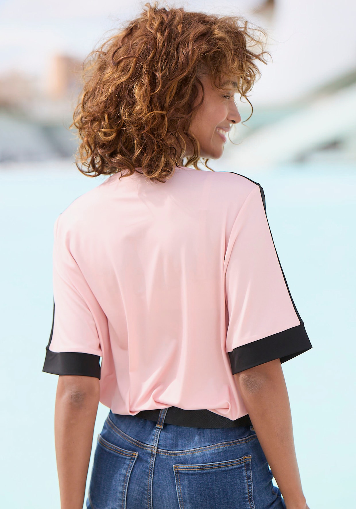 Vivance Shirt met korte mouwen - mauve/zwart