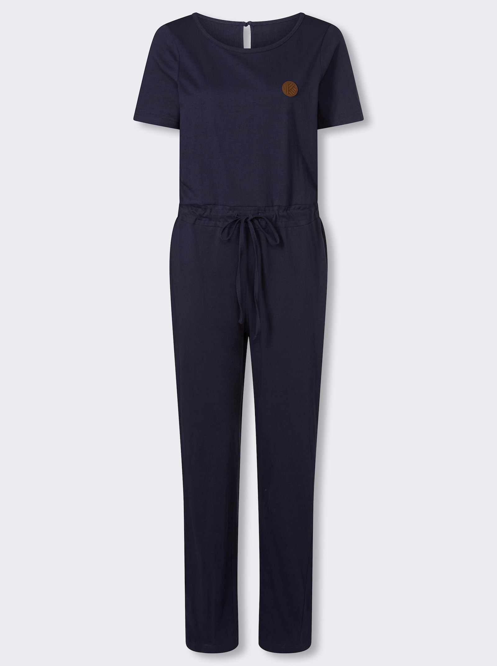 Jumpsuit mit Tunnelzug in der Taille - marine