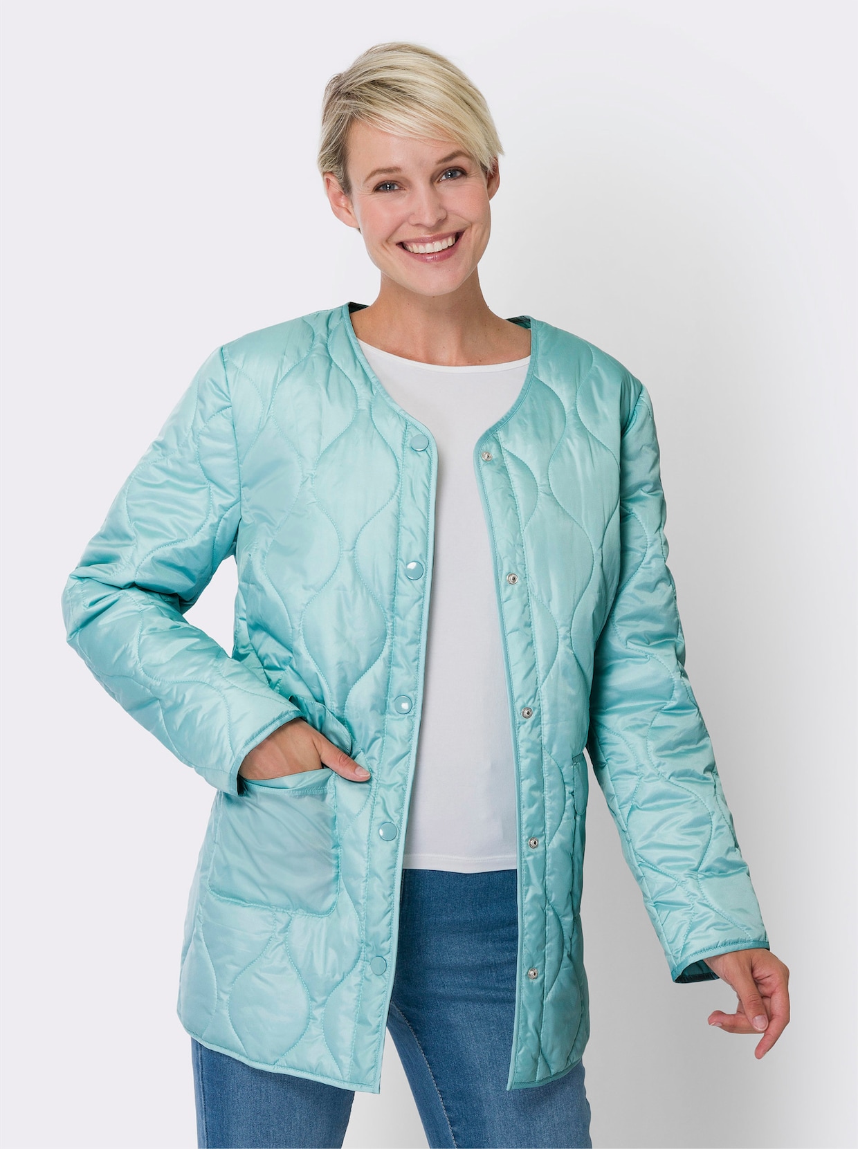 Steppjacke - aquamarin