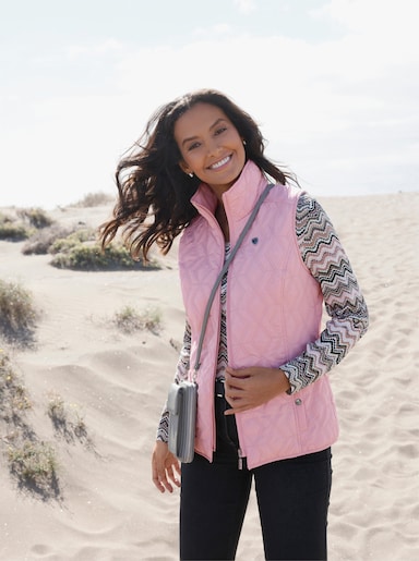 Steppweste mit wärmendem Fleecefutter - hortensie