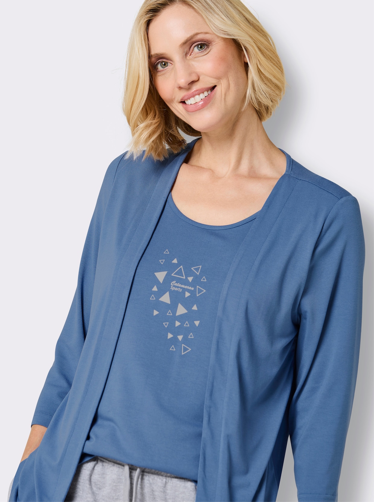Catamaran Sports 2-in-1-Shirt - jeansblau