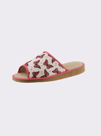 Slippers - fuchsia geprint