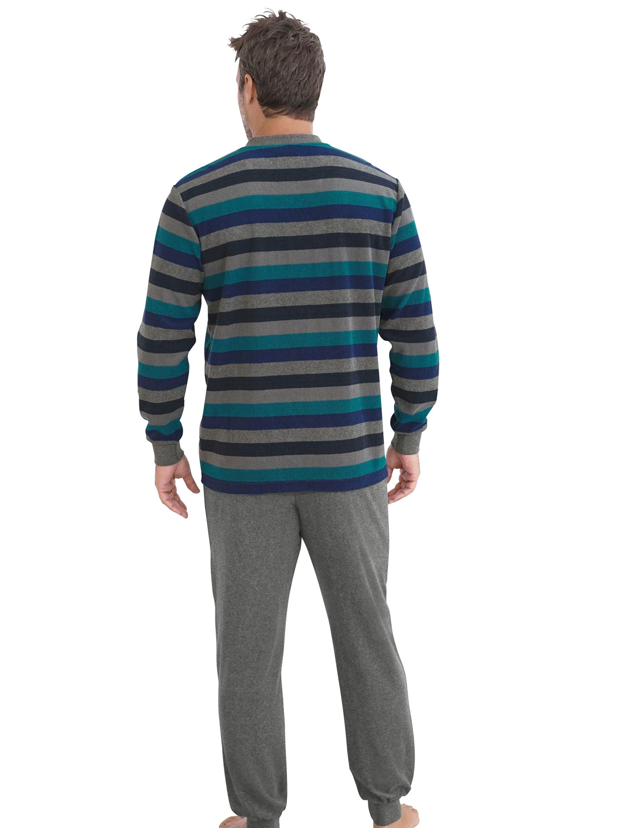 wäschepur Schlafanzug - grau-geringelt