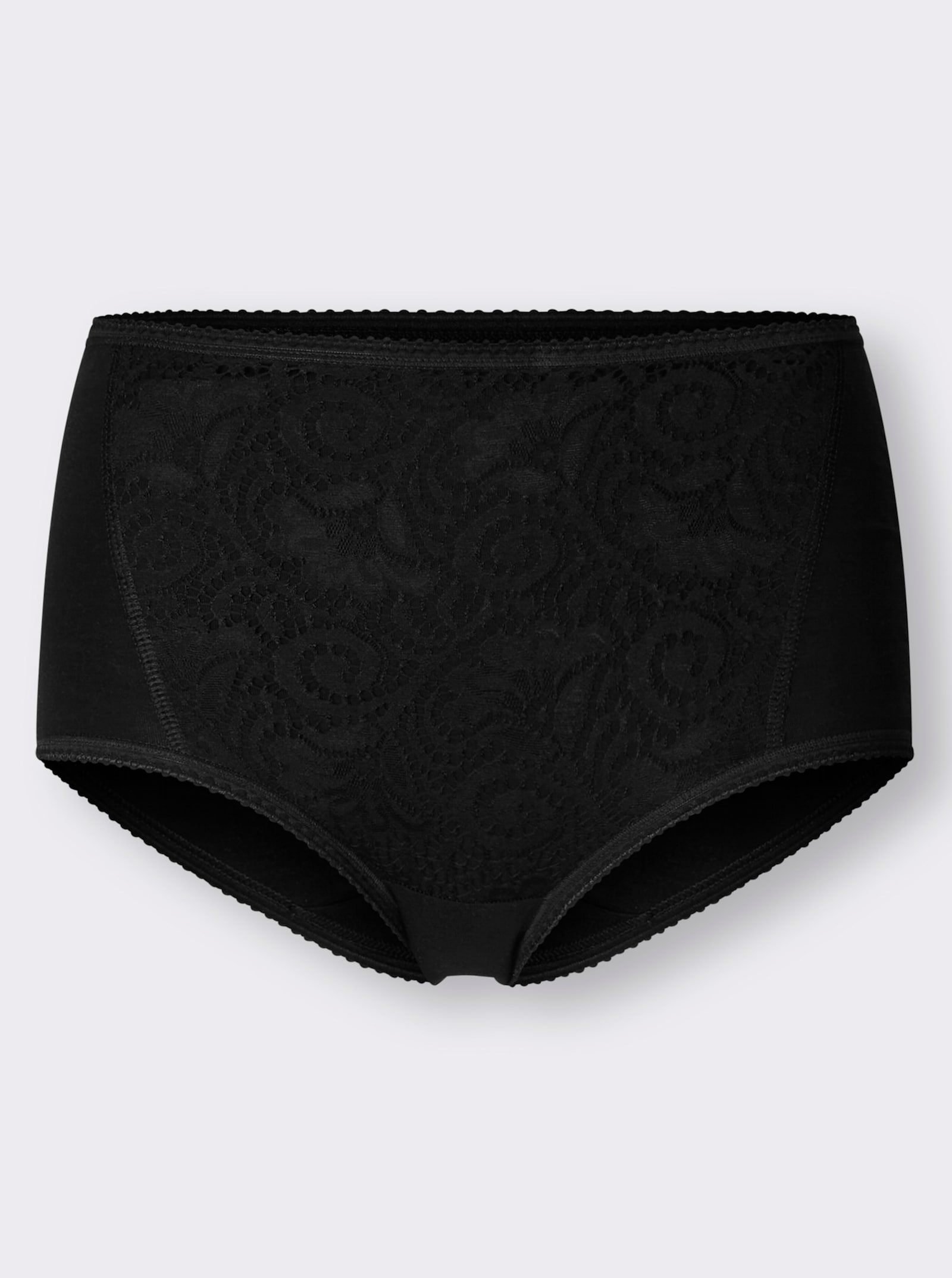 wäschepur Formslip mit Ornament-Spitze - schwarz