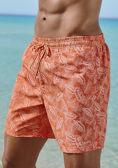 Bruno Banani Badeshorts - orange bedruckt