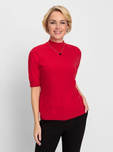 Pullover mit halblangem Ärmel - rot