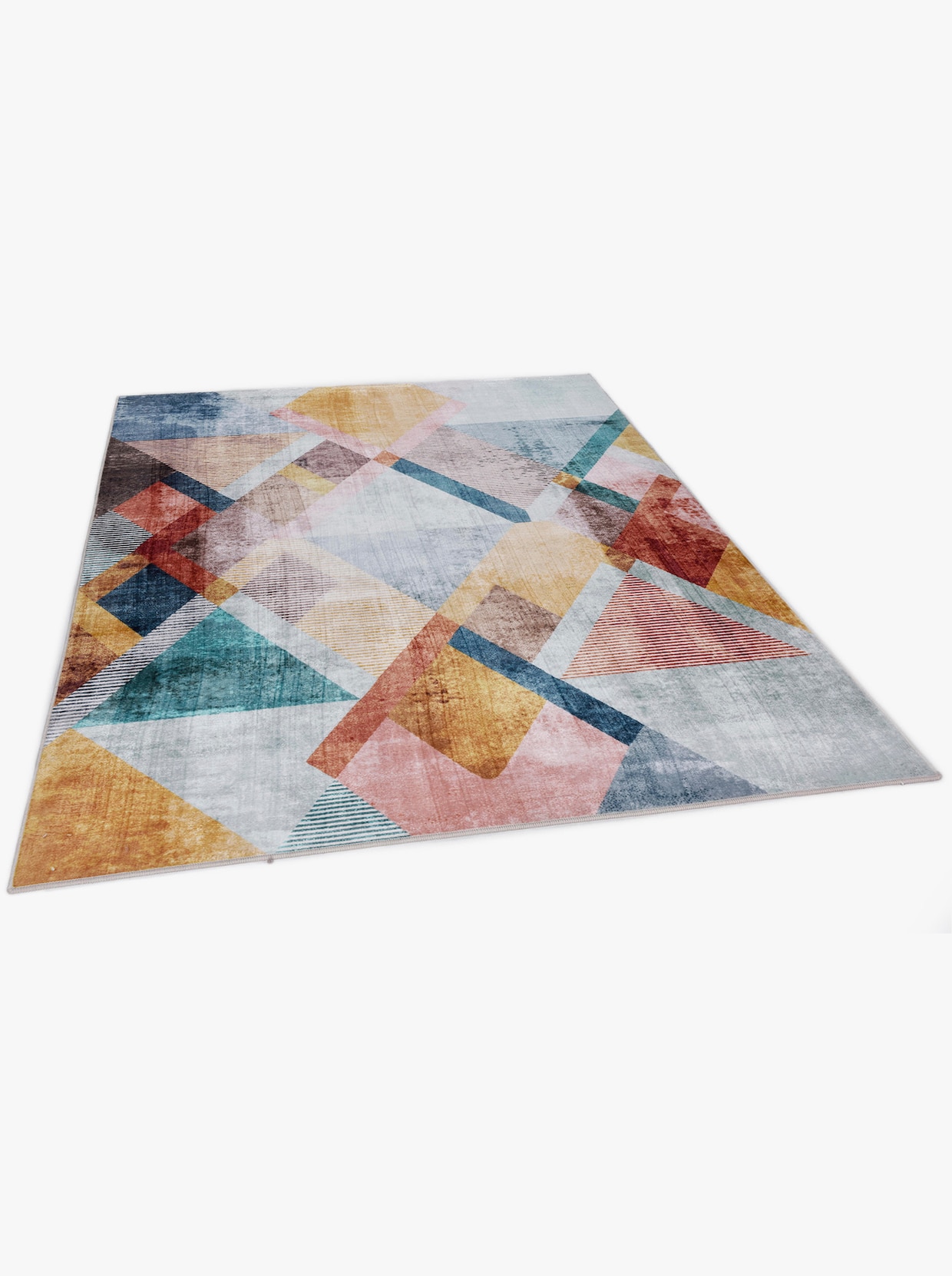 Theko Teppich - grau-bunt